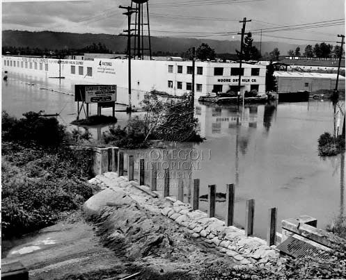 Flooding during the 1956 flood