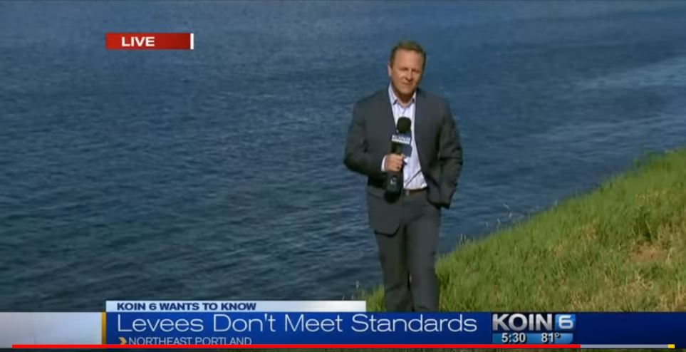 Screenshot of KOIN 6 News Coverage of Levee System in 2015