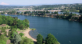 Aerial photo of Blue Lake Park