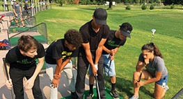 Photo of kids golfing at Riverside Golf Club