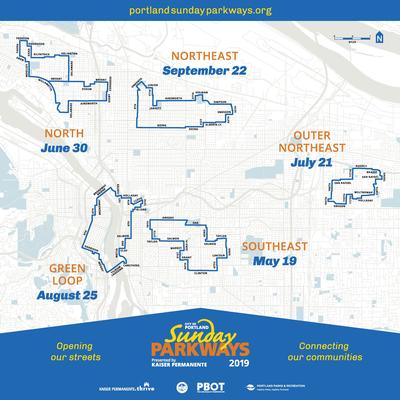 2019 Sunday Parkways Routes
